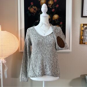 RDI gray marled knit high low sweater XS
